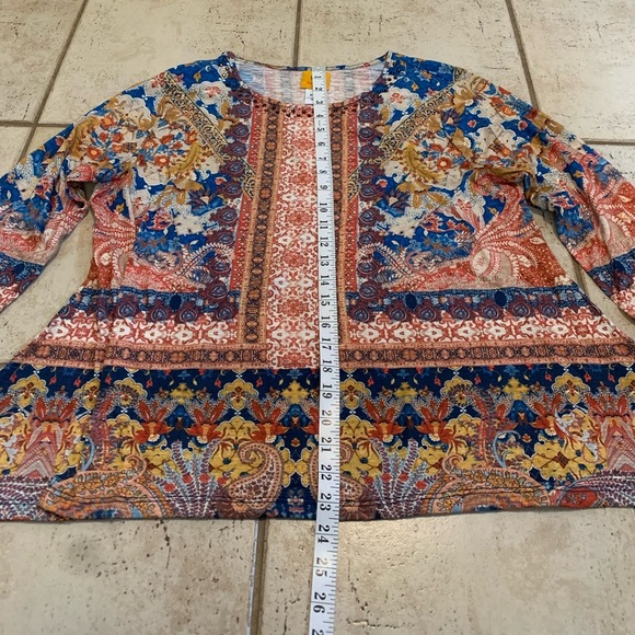 Ruby Rd. Petite Paisley Floral Tunic Top PXL - Picture 6 of 6